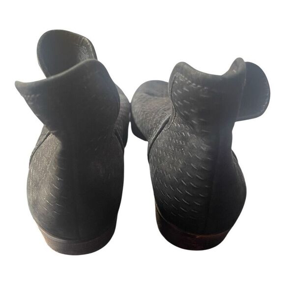 Lucky Brand Baley Black Suede Ankle Boots Size 9 - Picture 5 of 6